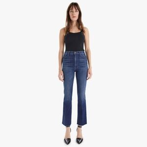 MOTHER The Hustler Ankle Lust For Life Dark Wash Jeans Cropped High Waist Sz 25